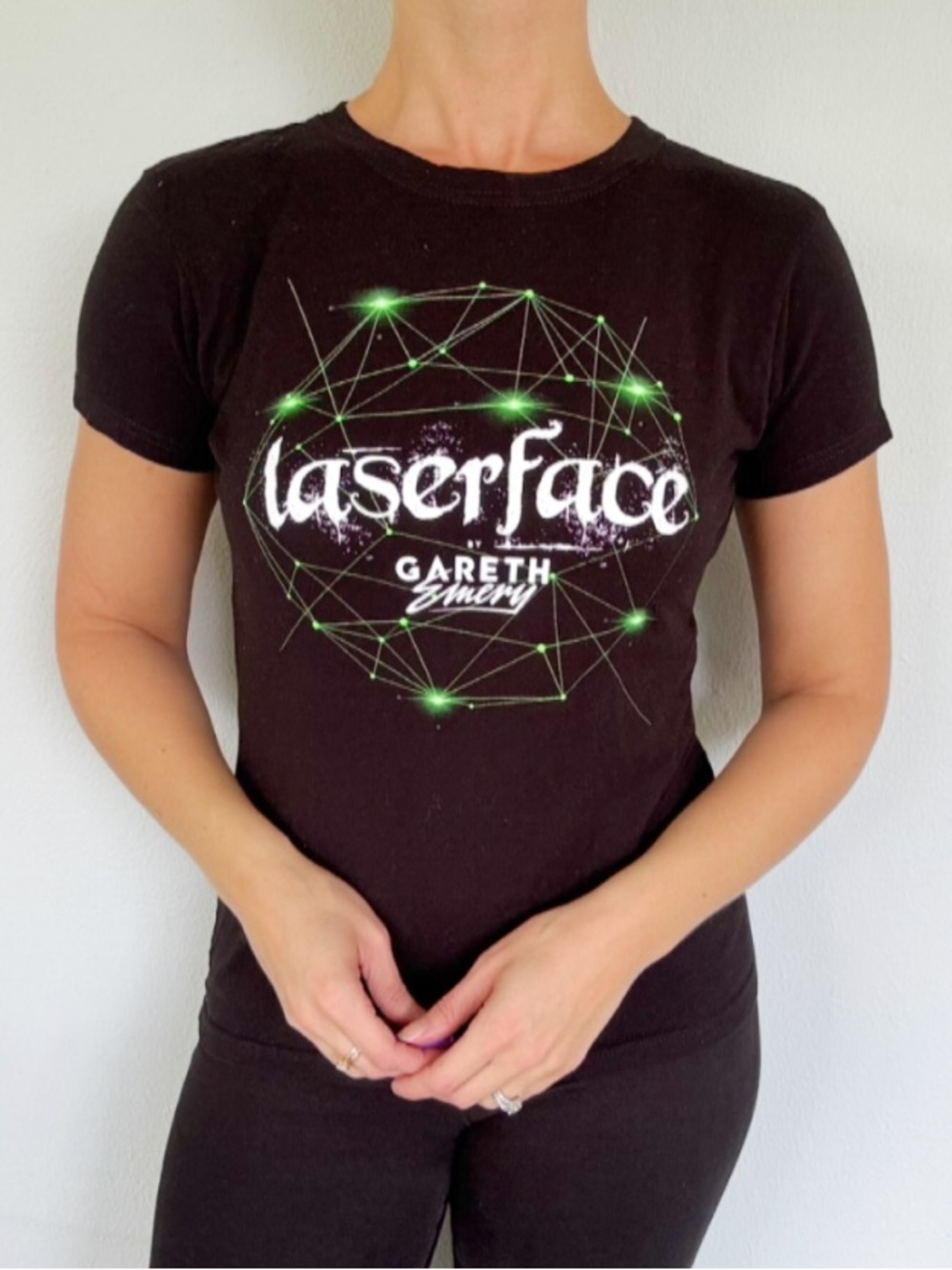 Laserface Gareth Emery terminal 5 NYC 11.18.17 black graphic print tee medium